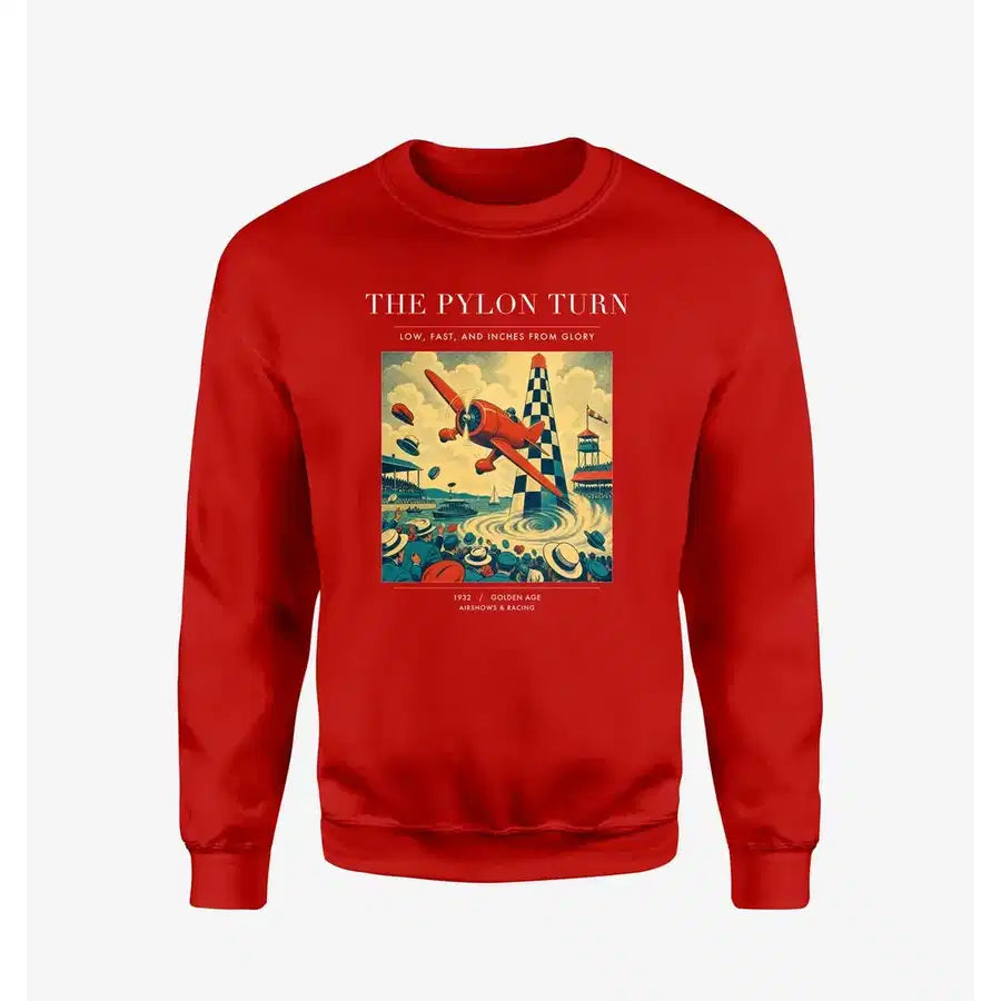 VINTAGE G4156 - The Pylon Turn - Designed Sweatshirts design on red