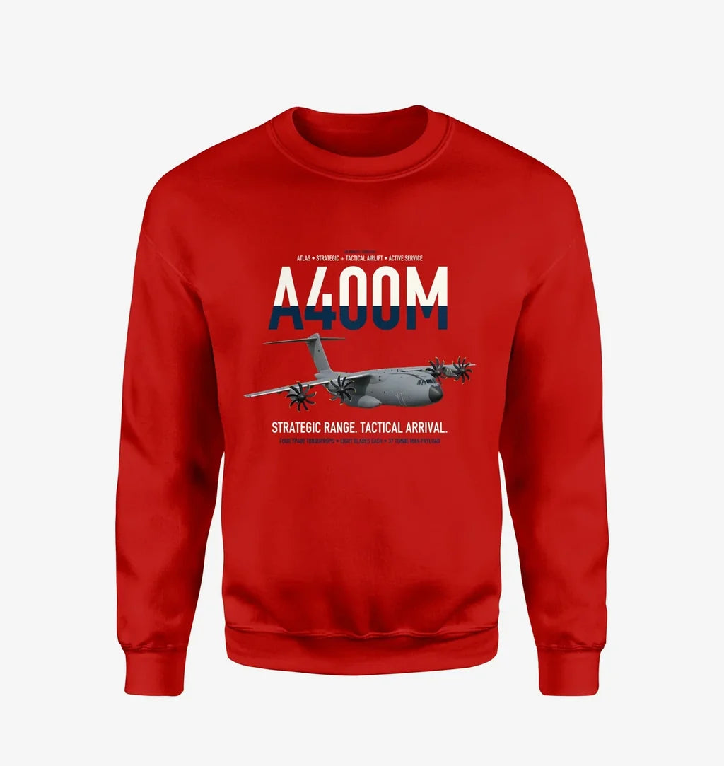Airbus A400M Atlas design on red sweatshirt