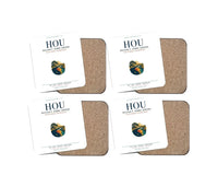 Thumbnail for William P. Hobby Airport (HOU) design on white 4 pieces set coaster
