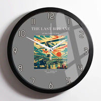 Thumbnail for VINTAGE G4054 - The Last Biplane - Designed Wall Clocks design on gray framed