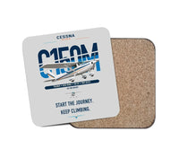 Thumbnail for Cessna 150M design on light gray 1 piece coaster