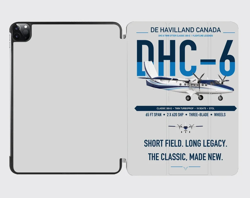 DHC-6 Twin Otter Classic 300-G design on light gray ipad tablet case