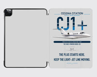 Thumbnail for Cessna Citation CJ1+ design on light gray ipad tablet case