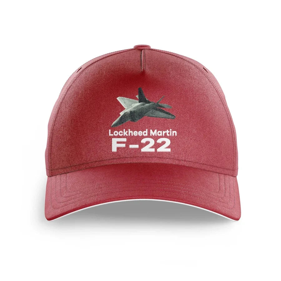 The Fighter Jet 22 Silhouette printed hat - dark red