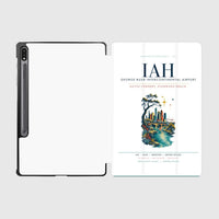 Thumbnail for Houston George Bush Intercontinental Airport (IAH) design on white samsung tablet tablet case