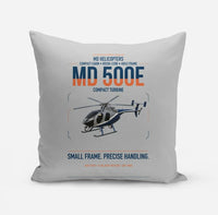 Thumbnail for MD Helicopters MD 500E design on light gray pillow