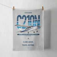 Thumbnail for Cessna T210N Centurion design on light gray towel