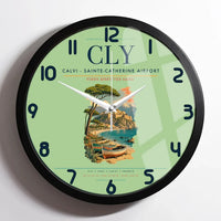 Thumbnail for Calvi - Sainte-Catherine Airport CLY Wall-Clock Framed - Light Green