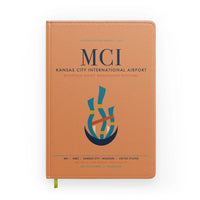 Thumbnail for Kansas City International Airport (MCI) design on orange notebook