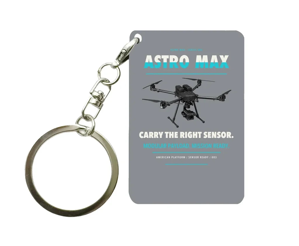 Freefly Astro Max Key Chain design on gray key chain