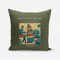 Thumbnail for VINTAGE G4379 - The Skycap's Pyramid - Designed Pillows design on greenarmy