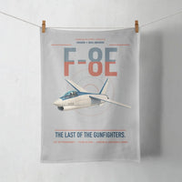 Thumbnail for F-8E Crusader design on light gray towel