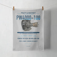Thumbnail for PW4000-100 design on light gray towel