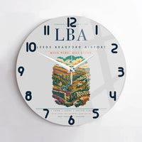 Thumbnail for Leeds Bradford Airport (LBA) design on light gray no frame wall clock