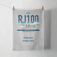 Thumbnail for Avro RJ100 design on light gray towel