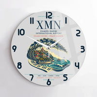 Thumbnail for Xiamen Gaoqi International Airport (XMN) design on light gray no frame wall clock