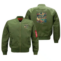 Thumbnail for VINTAGE G4331 - The Oasis Landing - Bomber Jacket design on green
