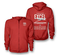 Thumbnail for Cessna Citation Excel design on red premium zipped hoodie, double-side print