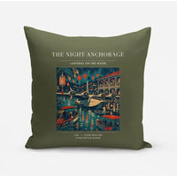 Thumbnail for VINTAGE G4063 - The Night Anchorage - Designed Pillows design on greenarmy