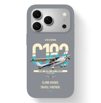 Thumbnail for Cessna 182 Skylane design on gray magsafe iphone case, for iPhone 17 Pro