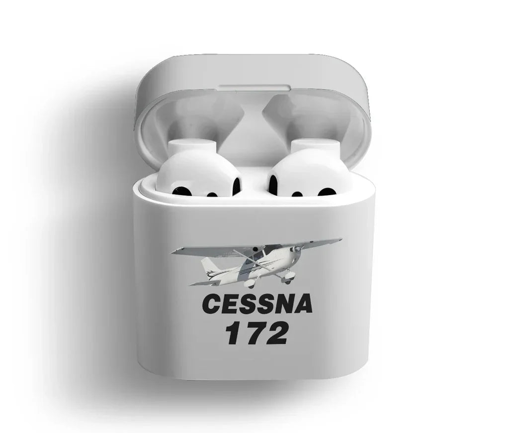 The Cessna 172 AirPods plastic case - Light Gray