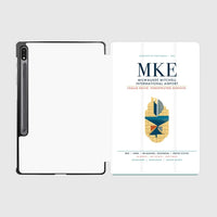 Thumbnail for Milwaukee Mitchell International Airport (MKE) design on white samsung tablet tablet case