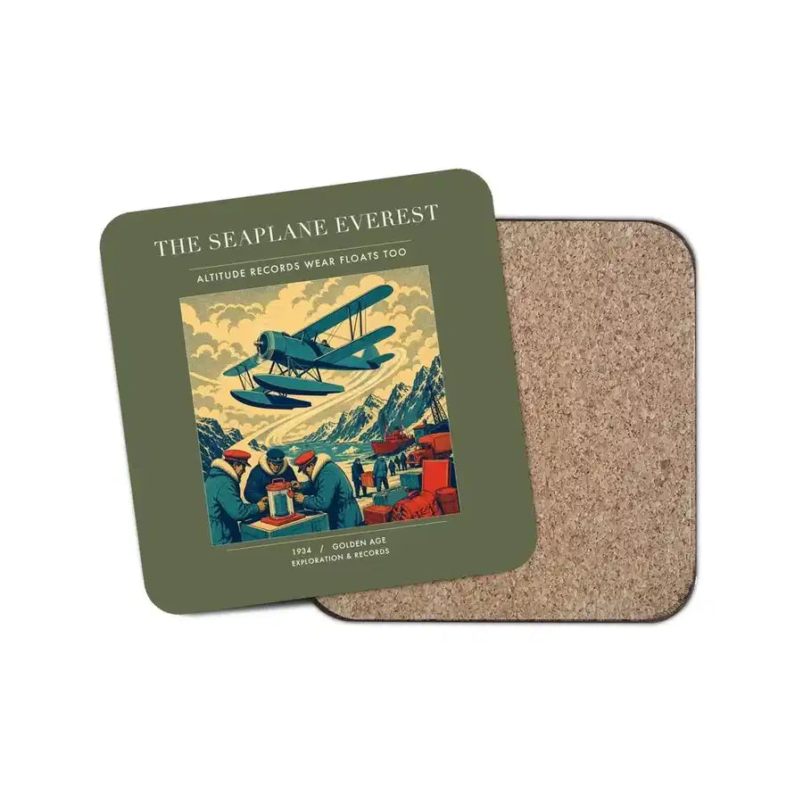 The Seaplane Everest - Designed Coasters design on green army 1-piece