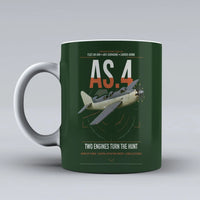 Thumbnail for Fairey Gannet AS.4 design on dark green ceramic mug, double-side print
