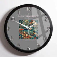 Thumbnail for VINTAGE G4066 - The River Gateway - Designed Wall Clocks design on gray framed