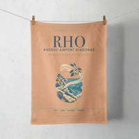 Thumbnail for Rhodes Airport Diagoras (RHO) design on orange towel