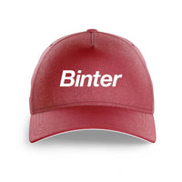 Thumbnail for Binter Canarias Airlines logo printed on dark red cap