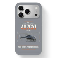 Thumbnail for Bell 407GXi design on gray magsafe iphone case, for iPhone 17 Pro