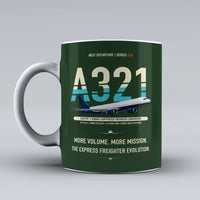 Thumbnail for A321P2F Mug design on dark green airbus