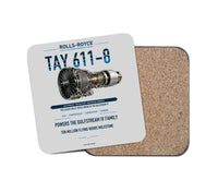 Thumbnail for TAY 611-8 design on light gray 1 piece coaster