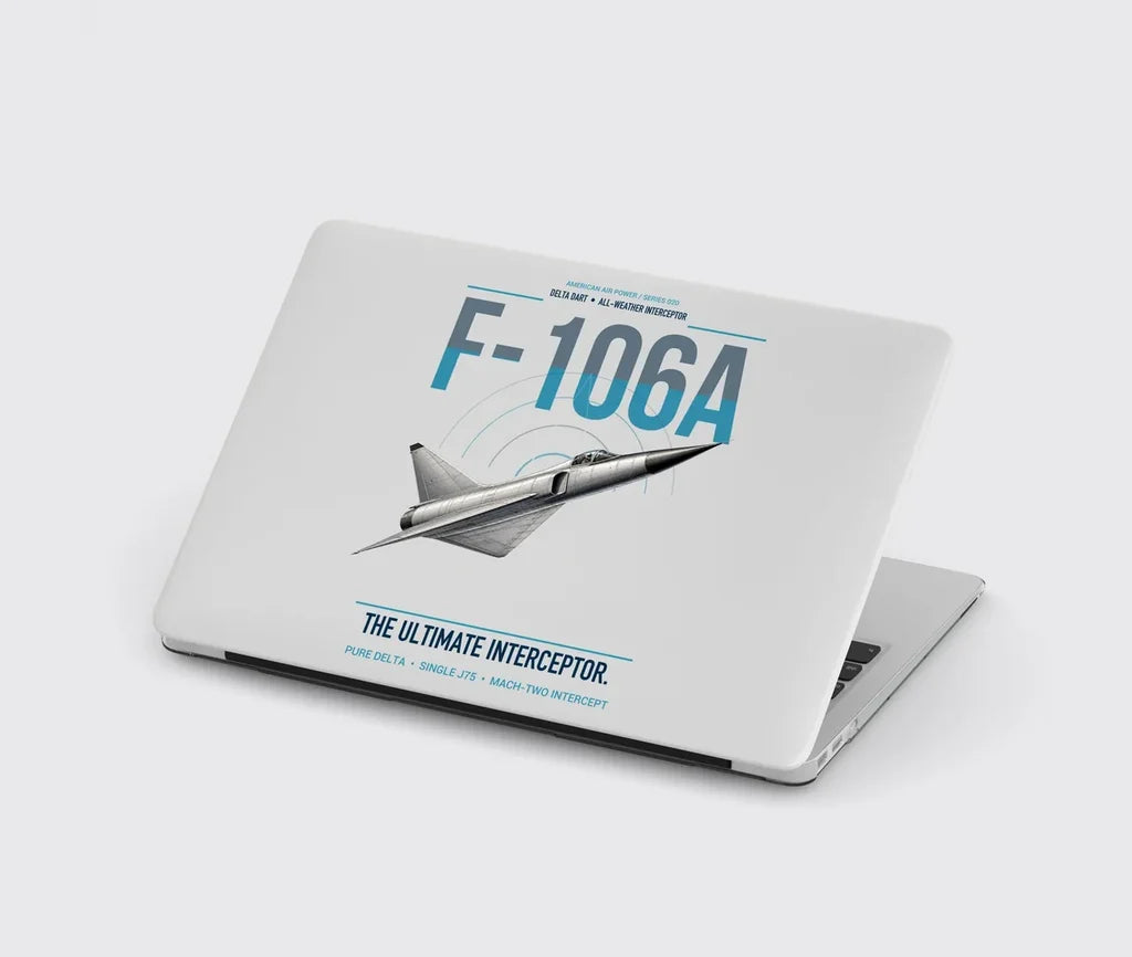 F-106A Delta Dart design on light gray MacBook case