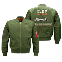 Thumbnail for E-8C Joint STARS design on green bomber jacket, double-side print