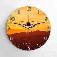 Thumbnail for Landing Aircraft During Sunset Wall Clock - view 2