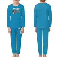 Thumbnail for Boeing 757 & Rolls Royce Engine (RB211) children pajamas - Light Blue