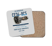 Thumbnail for CF34-8C5 design on light gray 1 piece coaster