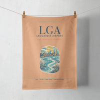 Thumbnail for New York LaGuardia Airport (LGA) design on orange towel