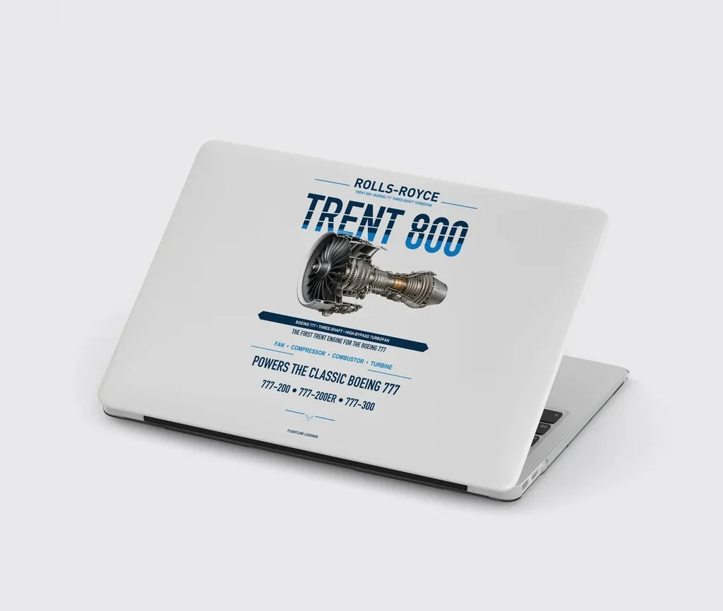 TRENT 800 design on light gray MacBook case