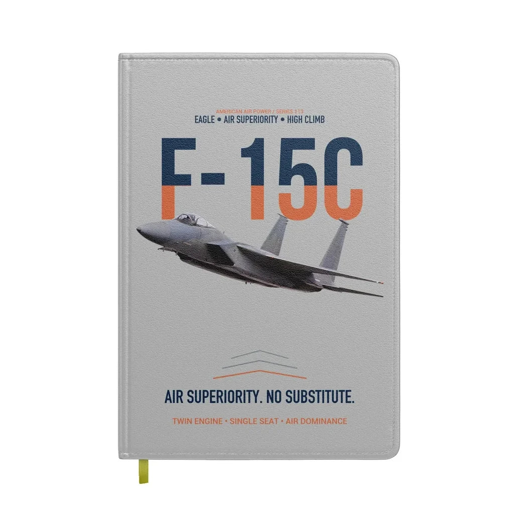 F-15C Eagle Air Superiority No Substitute design on light gray notebook