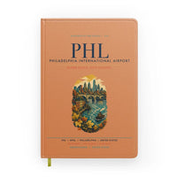 Thumbnail for Philadelphia International Airport (PHL) design on orange notebook