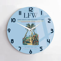 Thumbnail for Lome-Tokoin International Airport (LFW) design on light blue no frame wall clock
