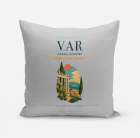 Thumbnail for Varna Airport (VAR) design on light gray pillow