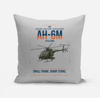 Thumbnail for MD AH-6M Little Bird design on light gray pillow