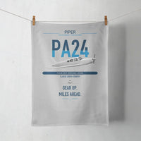 Thumbnail for Piper PA-24-250 Comanche 250 design on light gray towel