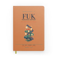 Thumbnail for Fukuoka Airport (FUK) design on orange notebook