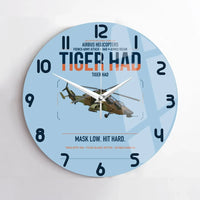 Thumbnail for Airbus Helicopters Tiger HAD design on light blue no frame wall clock