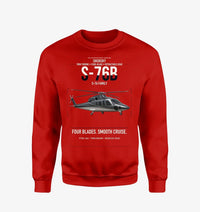 Thumbnail for Sikorsky S-76B design on red sweatshirt
